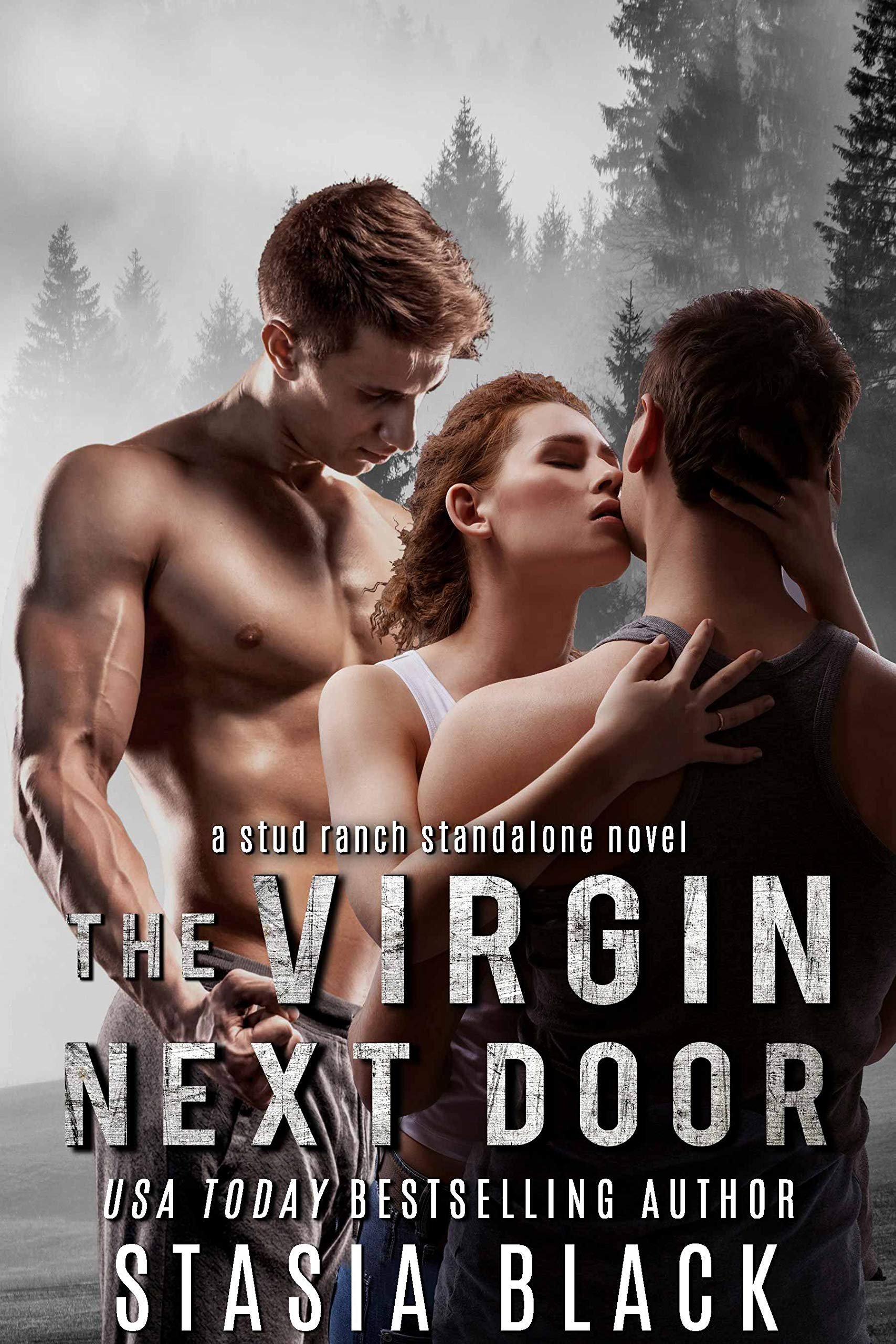 The Virgin Next Door: a Menage Romance (Stud Ranch Standalone Book 3) Cover